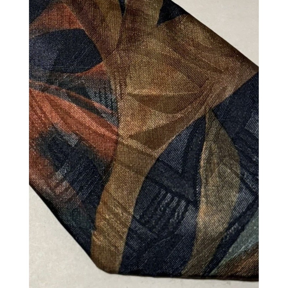 Vintage GIANNO  Italian Import Tie Necktie Multicolor Abstract Geometric Artsy‎